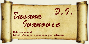 Dušana Ivanović vizit kartica